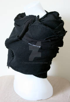 Black on Black on Black Scarf Left