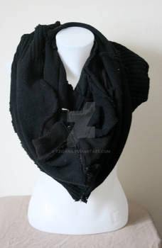 Black on Black on Black Scarf Infinity