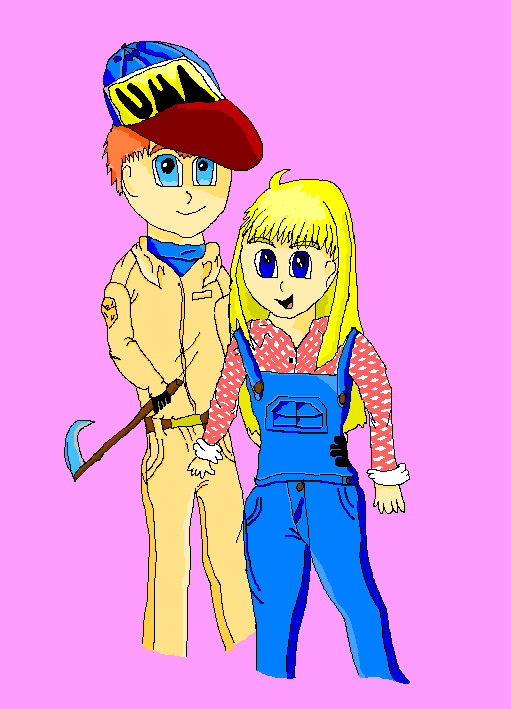 Harvest Moon Gray and Claire by HarvestMoonFreak723 on DeviantArt