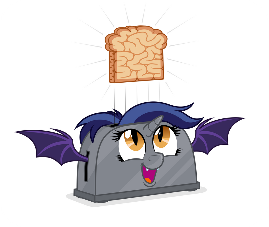 Commission: Alicorn Batpony Toaster by ZuTheSkunk