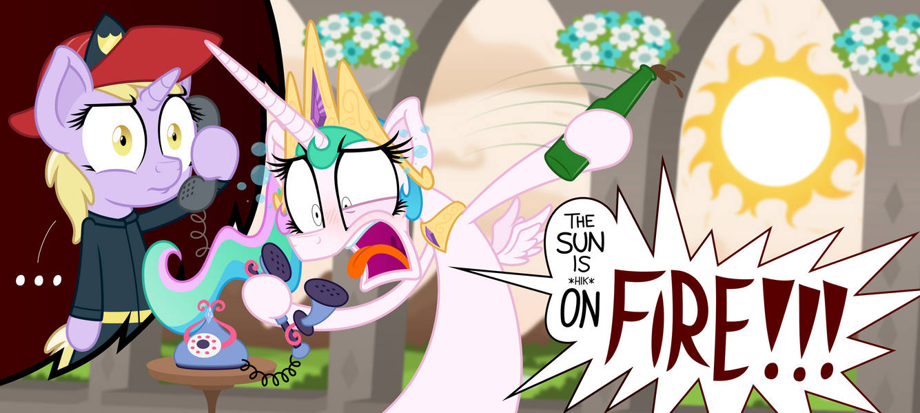 Drunk Celestia by ZuTheSkunk