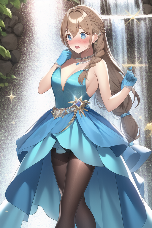 Prom sparkling light blue prom dress bimbo sho by VARM209 on