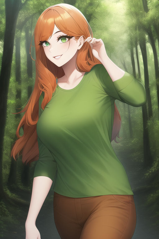 Woman With Long Orange Hair, Green Eyes, Wearing G by VARM209 on DeviantArt Woman With Long Orange Hair, Green Eyes, Wearing G by VARM209 on DeviantArt