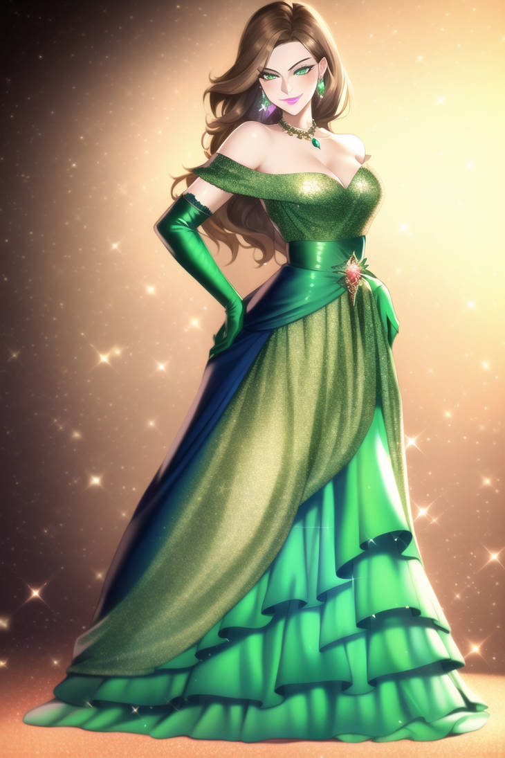 Woman with light brown hair, green eyes, sequined by VARM209 on DeviantArt Woman with light brown hair, green eyes, sequined by VARM209 on DeviantArt