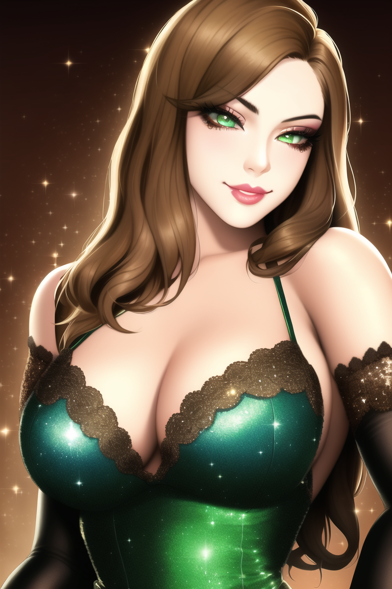 Woman With Light Brown Hair Green Eyes Sequined By VARM209 On DeviantArt woman-with-light-brown-hair-green-eyes-sequined-by-varm209-on-deviantart