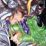 A moment of us before the battle -Seiya x Shaina-