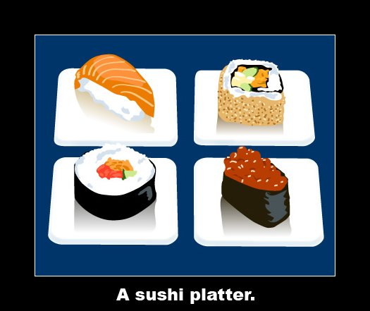 A sushi platter