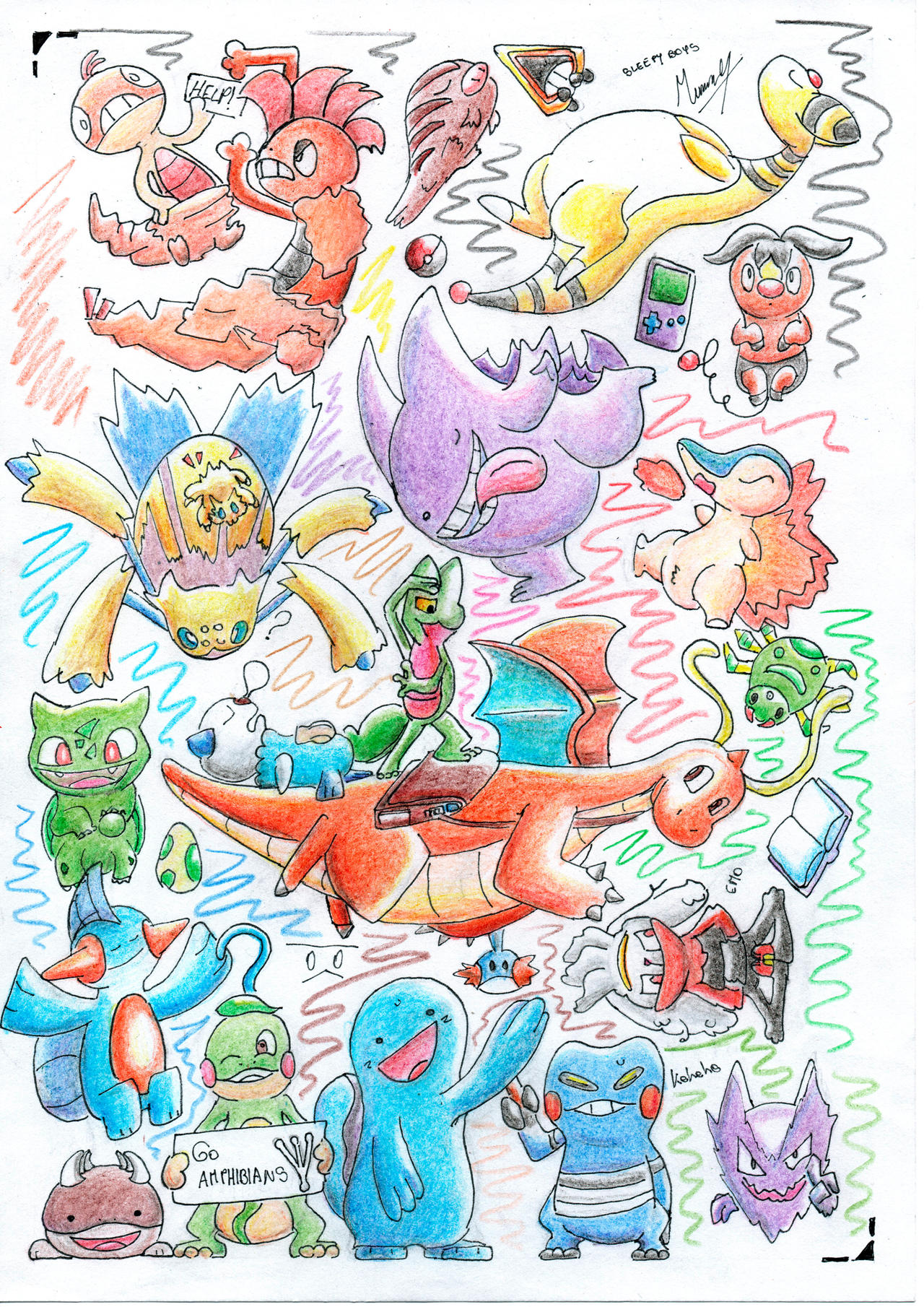 Pokemon Doodles P1 by Apolo145 on DeviantArt