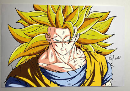 AG #24 - DBZ Goku SSJ3 - [Lapis de cor] - Speed Painting 