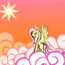 Fluttershy in clouds