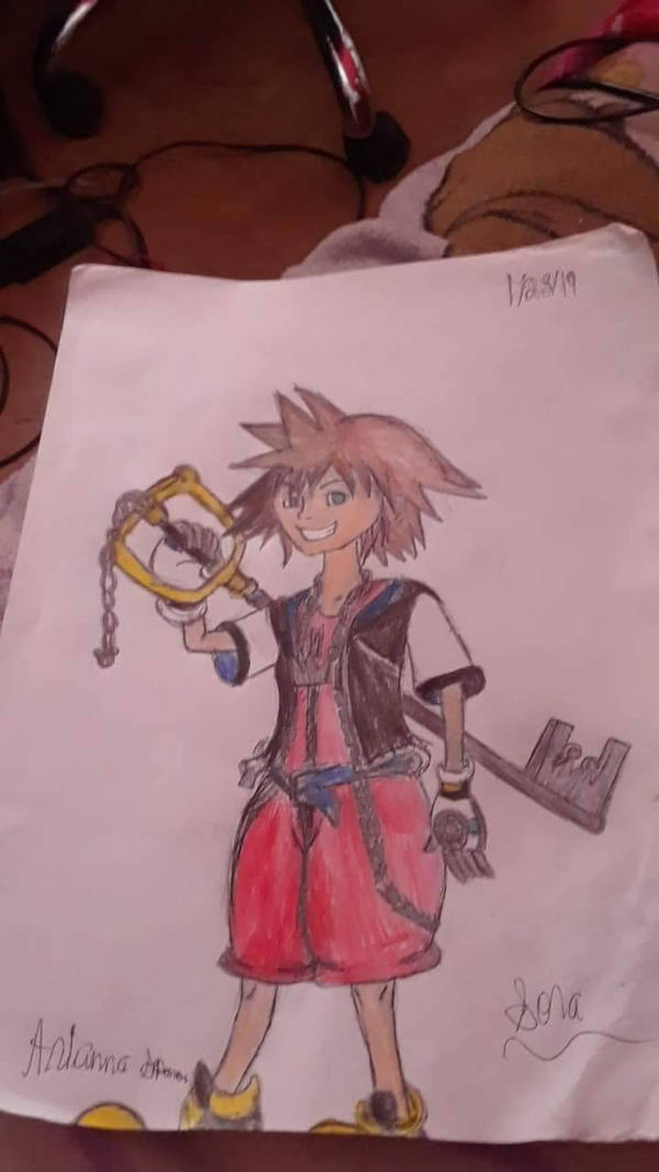 1st Sora drawing by LightningSweetharta on DeviantArt