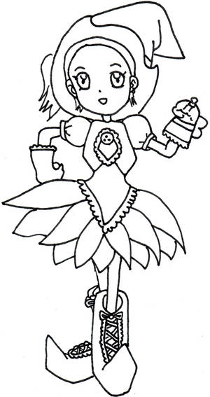 Simple Fairy Line-Art