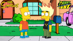 Bart Simpson meets Johnny Test (Simpsons style)
