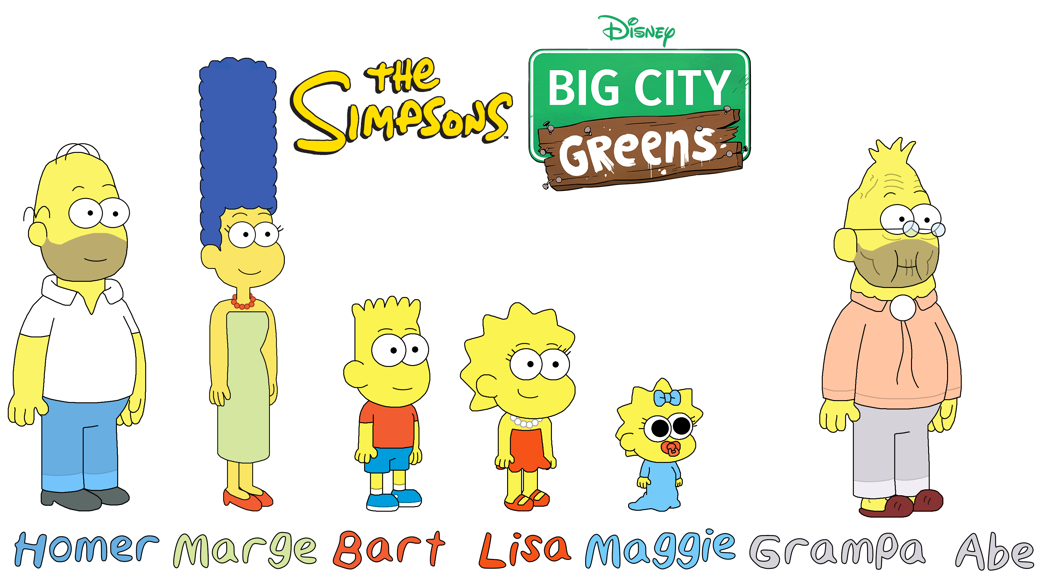 The Simpsons Vector Deviantart The Simpsons in Big City Greens style by Arthony70100 on DeviantArt
