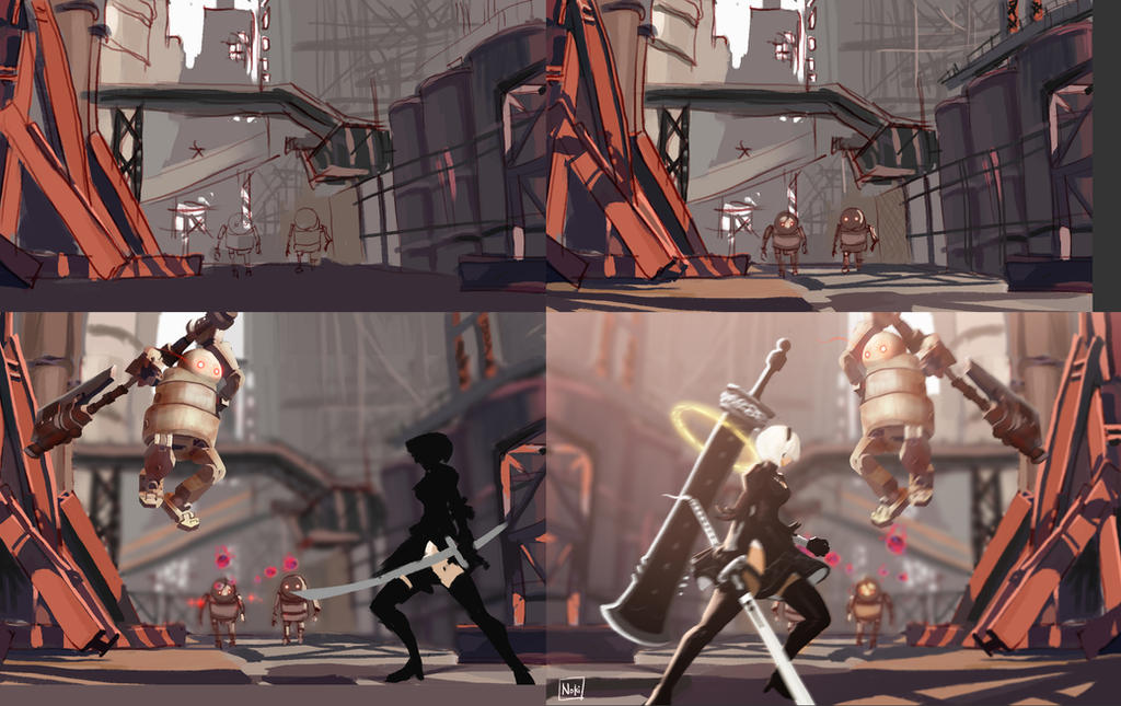 Nier:automata Fanart Process