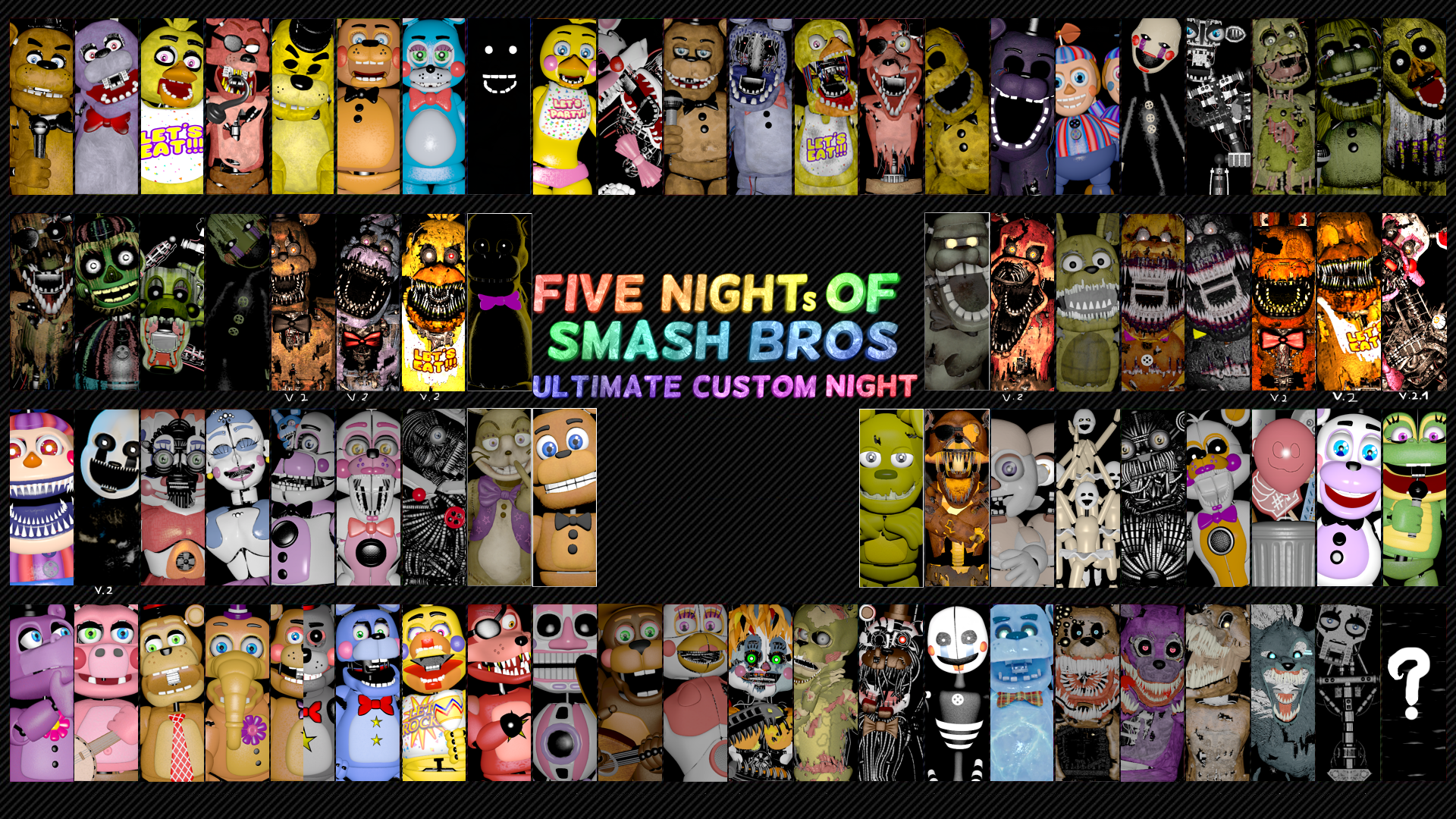 FNaF - Ultimate Custom Night Icons Remake V2 by Puppetio on DeviantArt