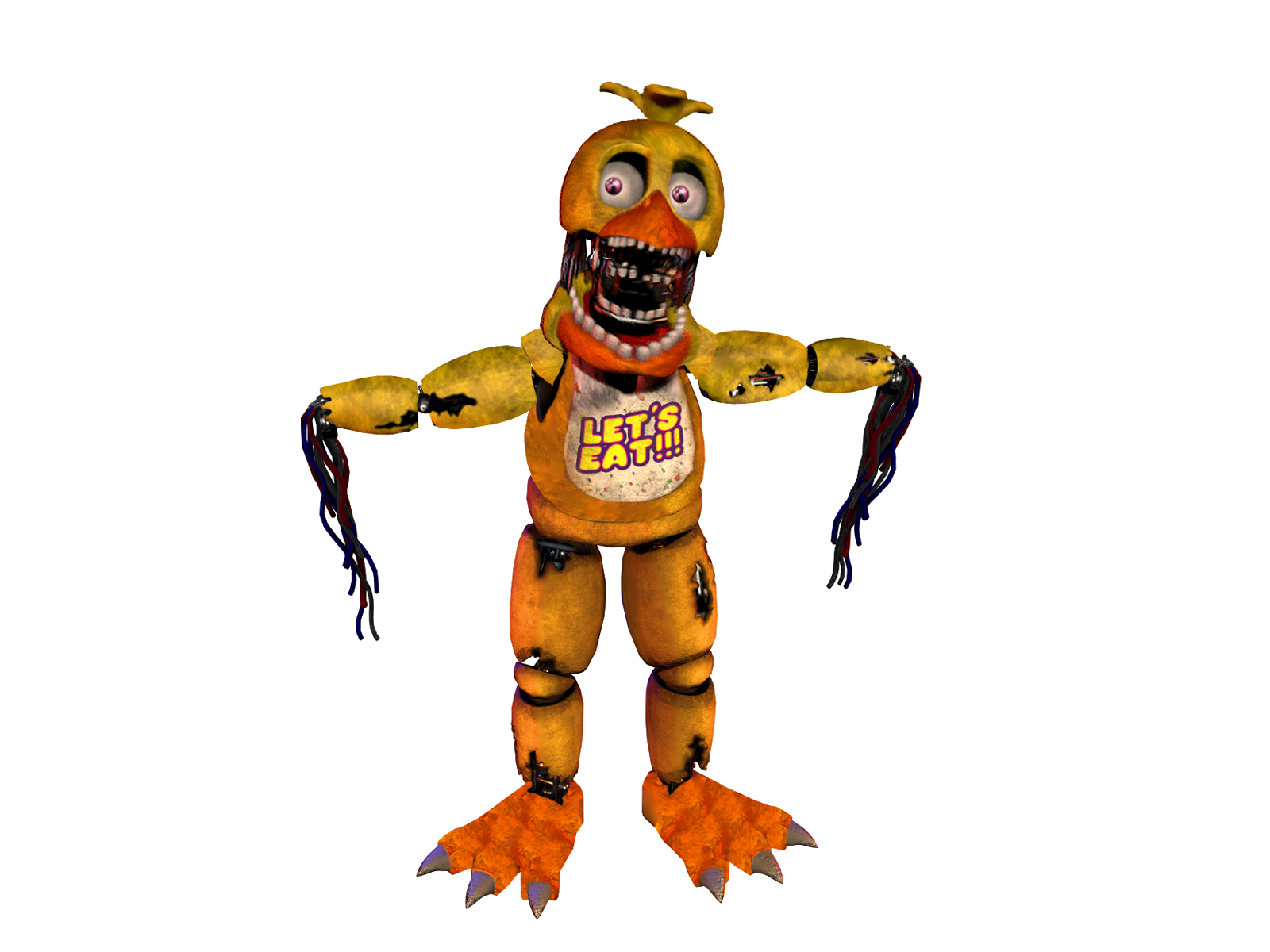 Withered Chica V4 full body [Blender FNAF] by TRAWERT