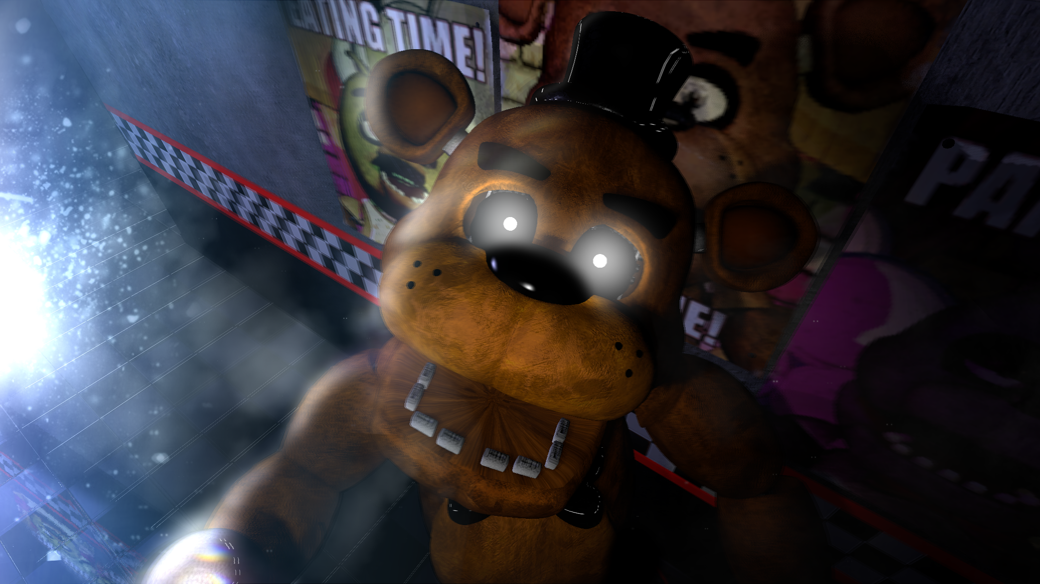 Last post for today, I decided to recreate FNaF 1 Freddy's jumpscare in  sfm, i might do the others, don't know. : r/fivenightsatfreddys