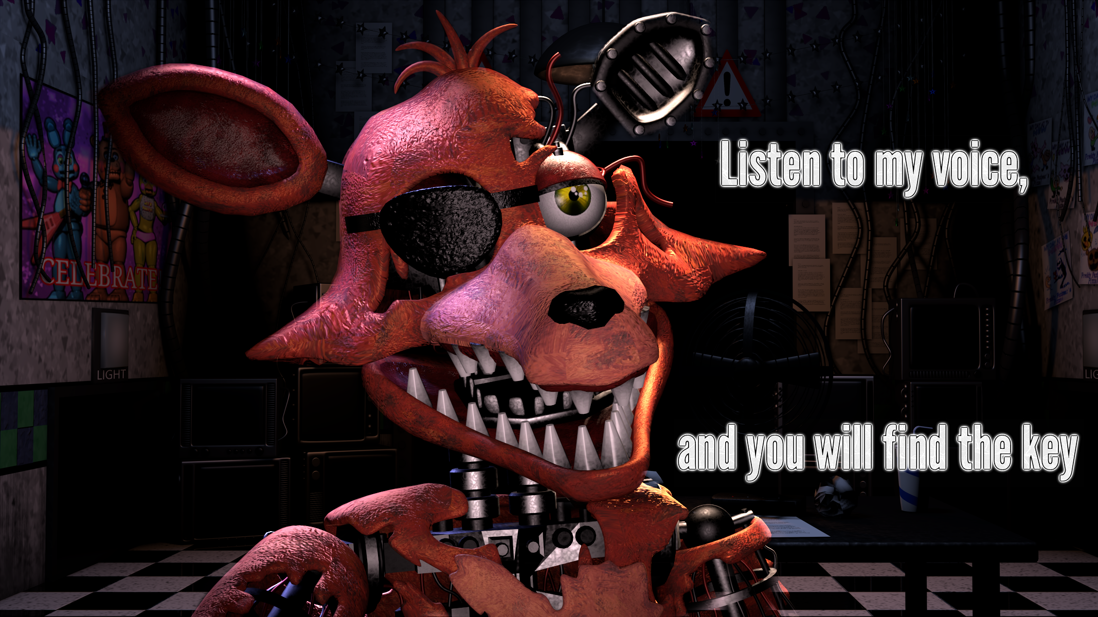 When you get jumpscared by withered foxy in the endoskeletons