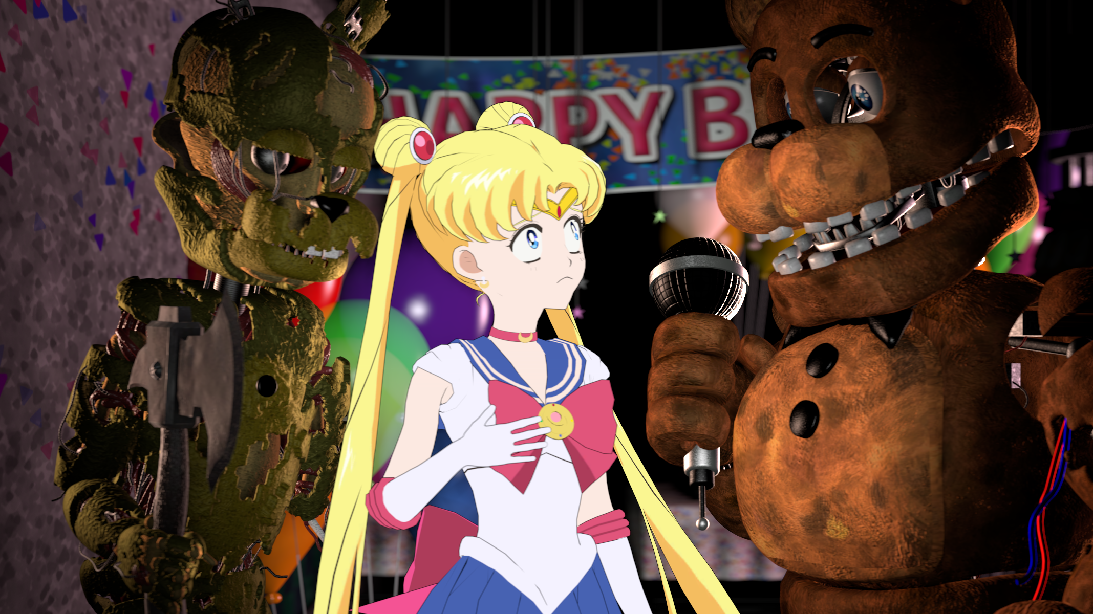 Sailor Moon in Five Nights at Freddy's 3 by SailorFNaFMoon on DeviantArt