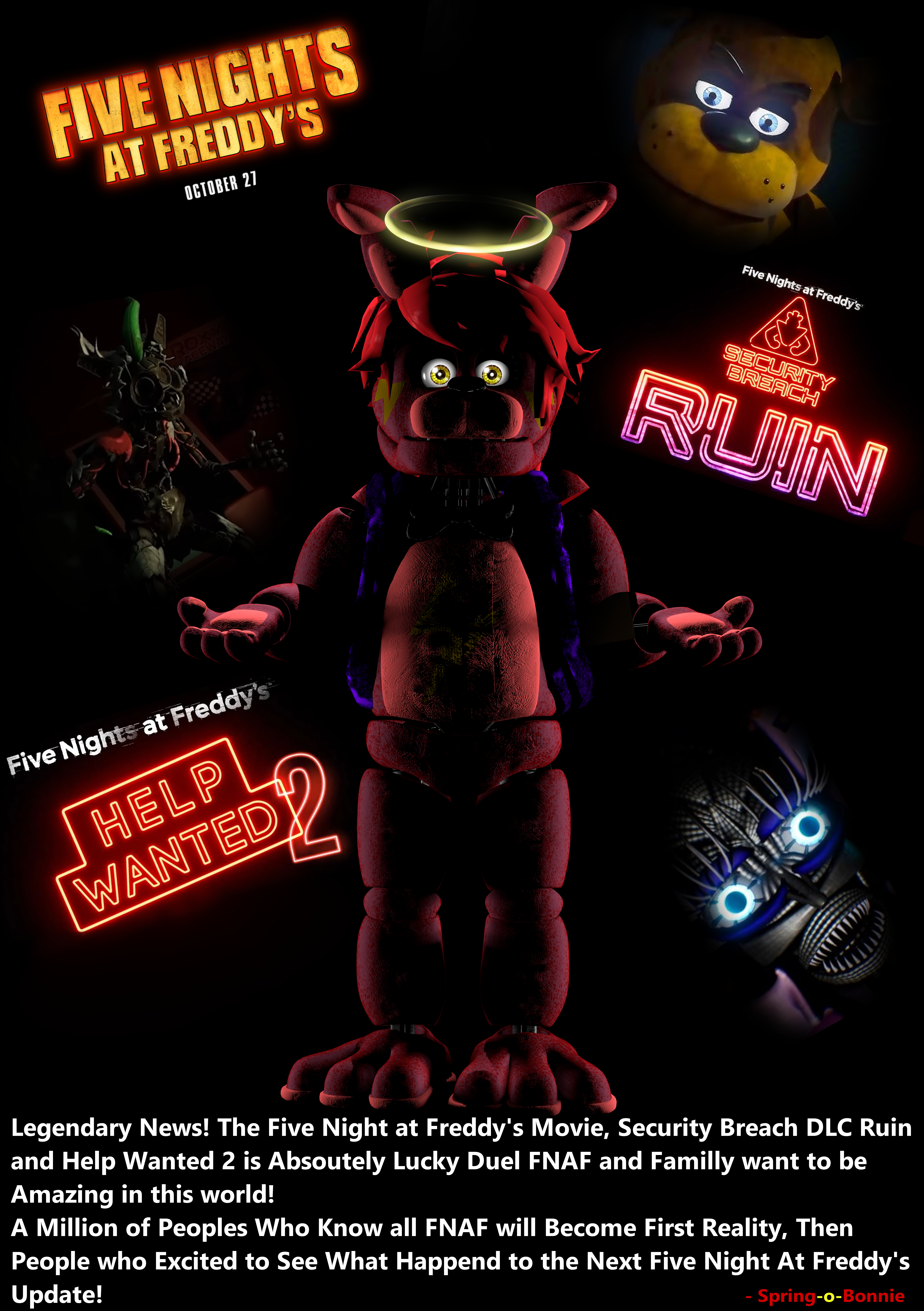 Five Nights At Freddy's Security Breach RUIN by SirBlueStudios on