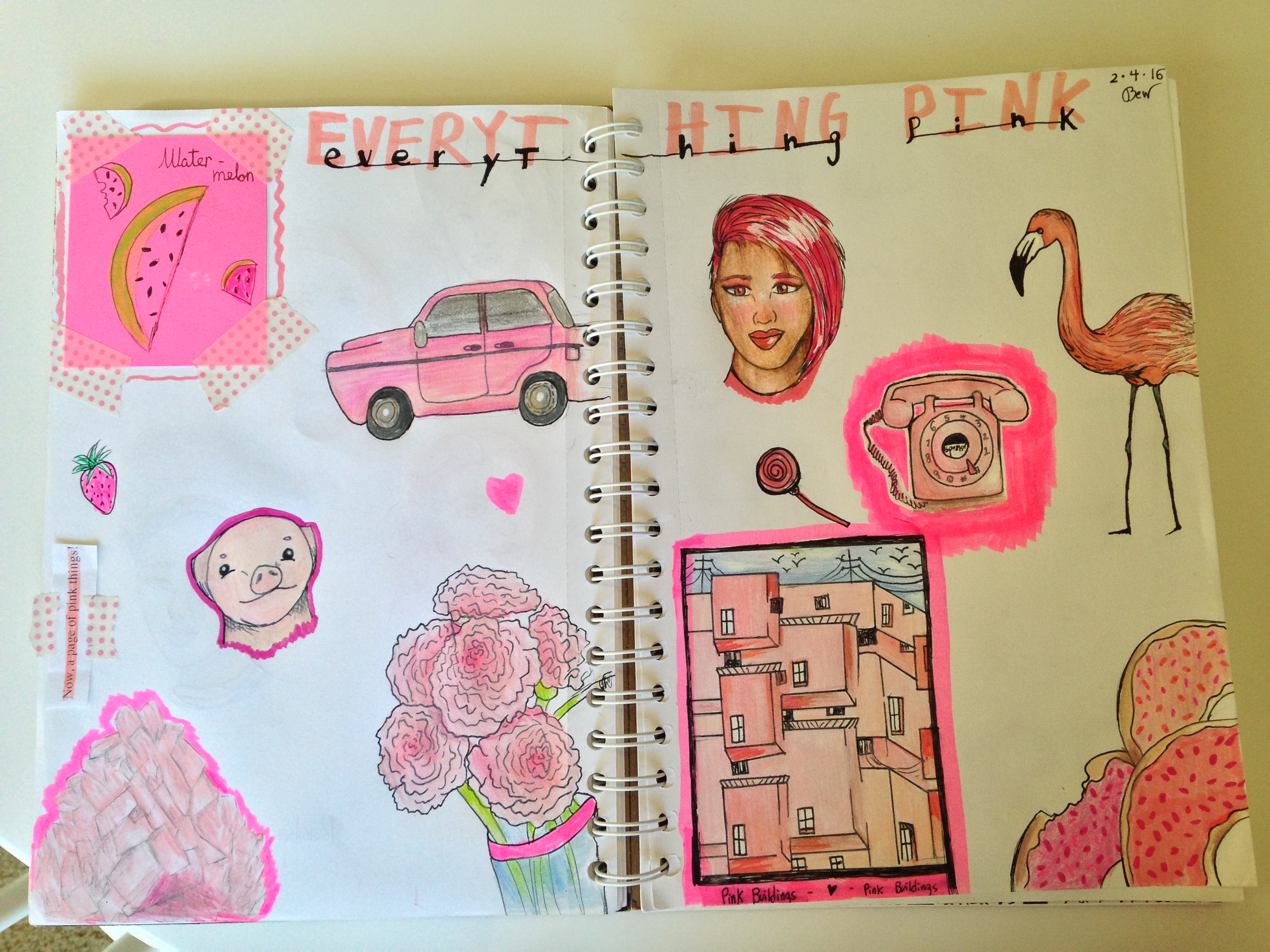 Everything Pink - Sketchbook Series