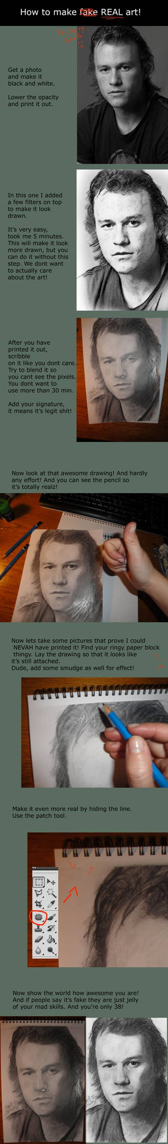 Fake Example Drawing How to fake art - The Tutorial! by acjub on DeviantArt