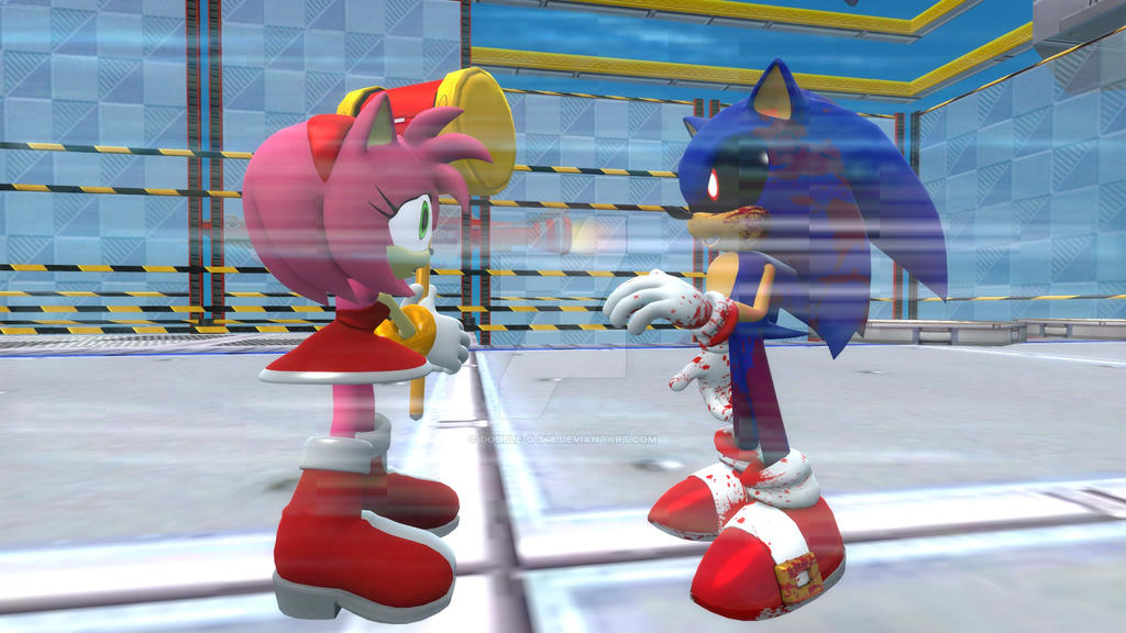 Amy meets sonic.exe by Double-G-348 on DeviantArt