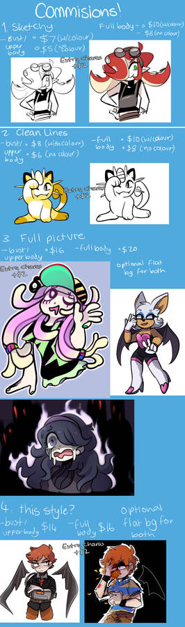 commissions info