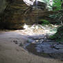 Cave Formation with Waterfall