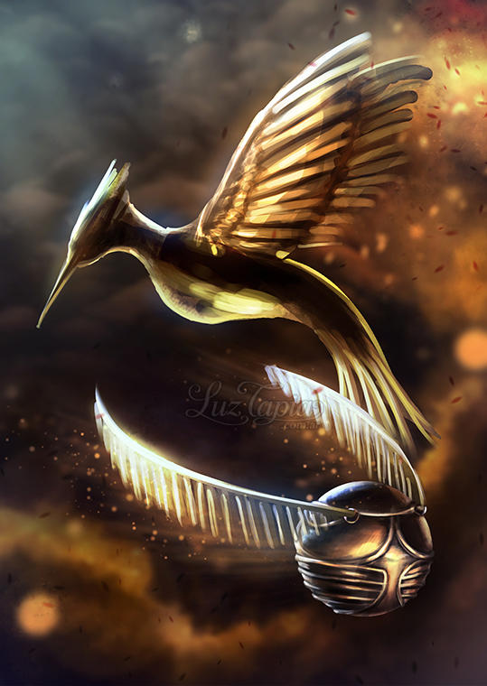 Tribute Snitch and Mockingjay by LuzTapia