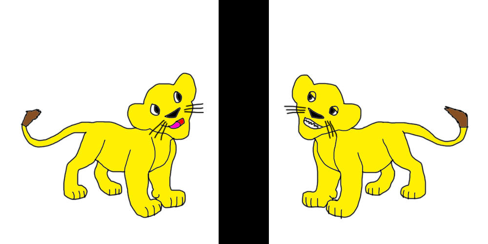 Young Simba Differences by disneyandanimals on DeviantArt