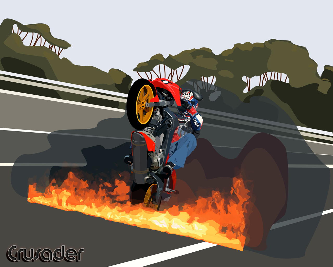 Wheelie of Fire