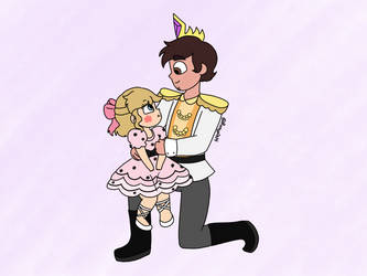 the king with her princess