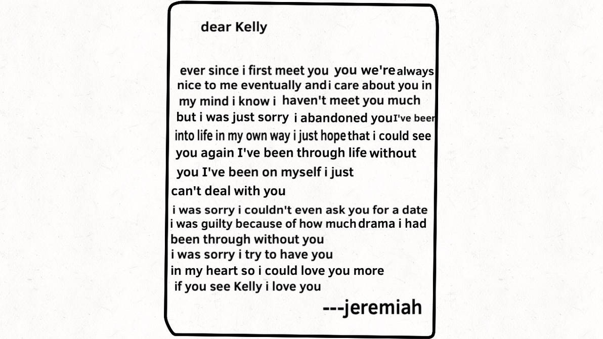 Kelly Letter A letter for Kelly by jer40198 on DeviantArt
