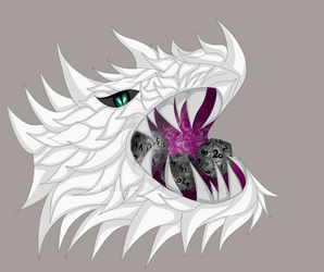 White dragon dicebag design