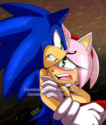Sonic and Amy ~ First kiss. (By Kaji-Tanii) : r/SonicTheHedgehog