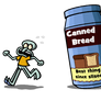 Squidward chased by a Can