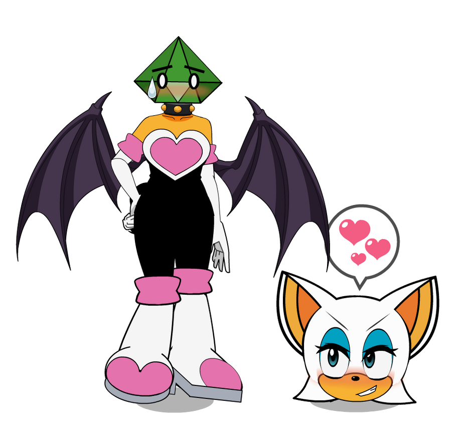 Rouges Head Emerald Head swap Rouge by DemitronHelgo on DeviantArt