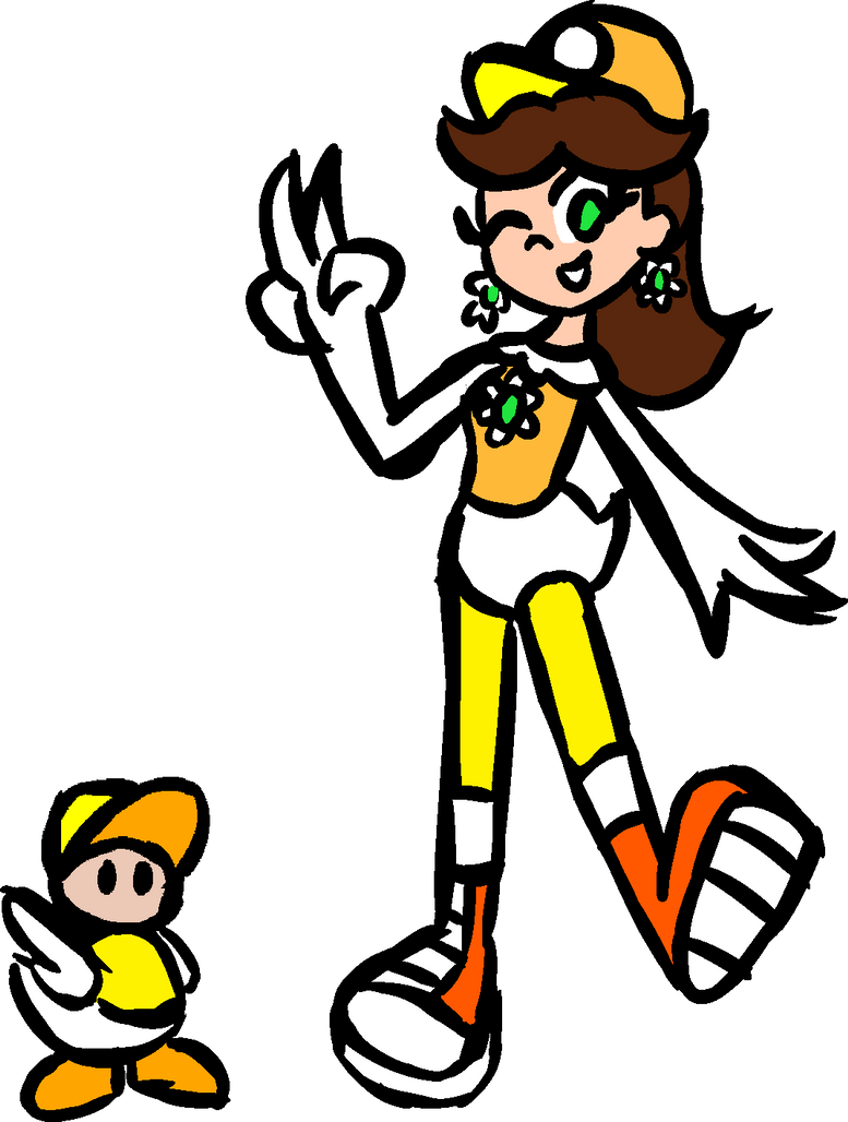 Princess Daisy with Duck Power-up by DemitronHelgo on DeviantArt