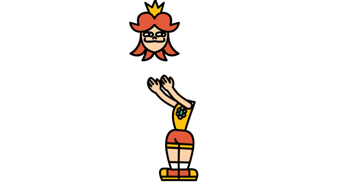 Princess Daisy head toss (animated) by DemitronHelgo on DeviantArt