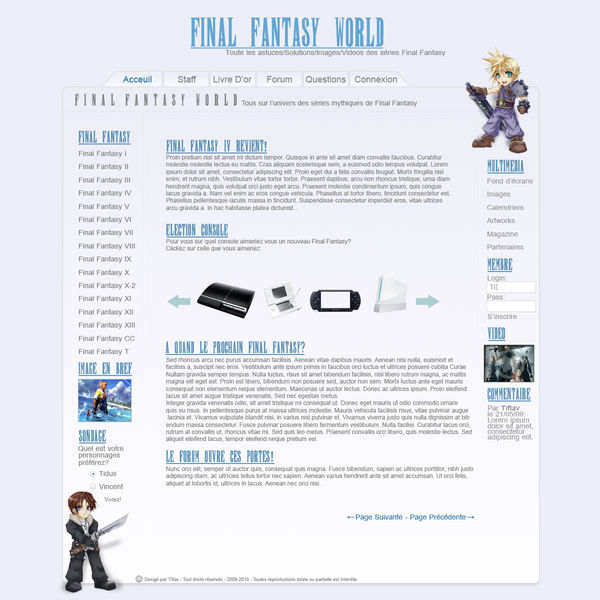 Design Final Fantasy by Tiflav