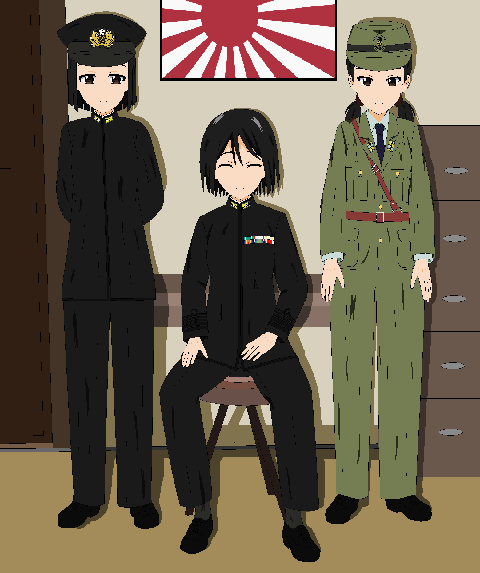 Ijn Deviantart 3 IJN Female Officers by danninanao550 on DeviantArt