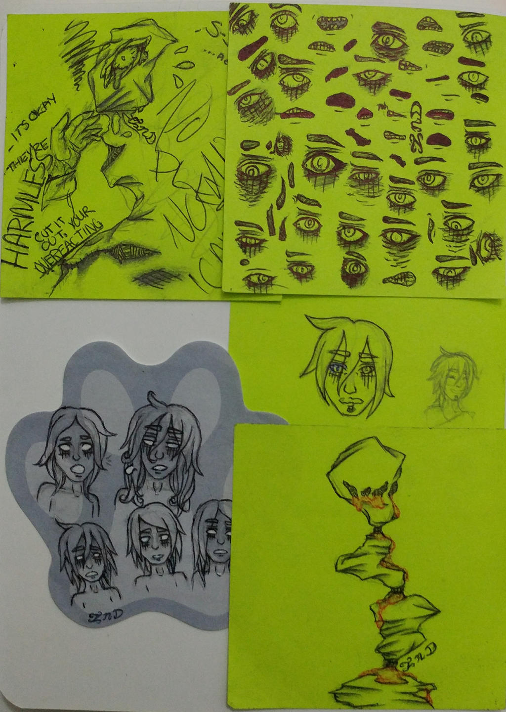 Sticky notes vent/doodles by InD455 on DeviantArt