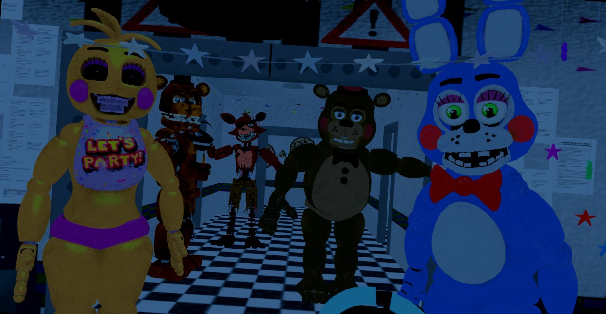 fnaf sfm) fnaf 6 animatronics(remake) by sammy2005