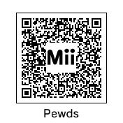 Mii QR Codes: Pewdiepie by MermaidloverTyler on DeviantArt