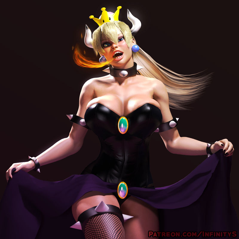 Bowsette render by InfinitySign