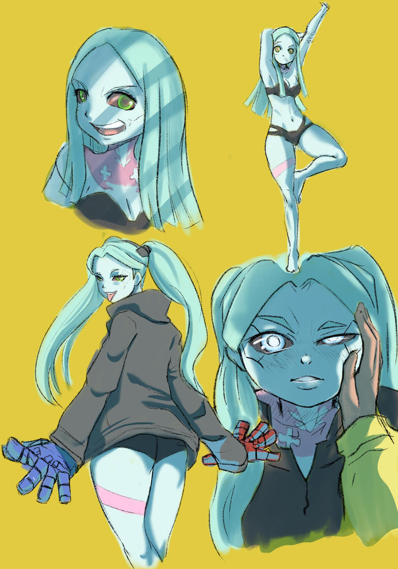 Cyberpunk Rebecca sketch by InfinitySign on DeviantArt