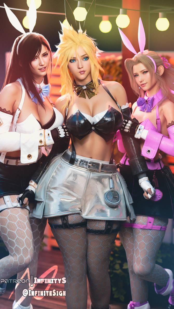 Cloud Tifa Aerith  Bunny outfits