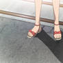 Toko Fukami feet in Sandal